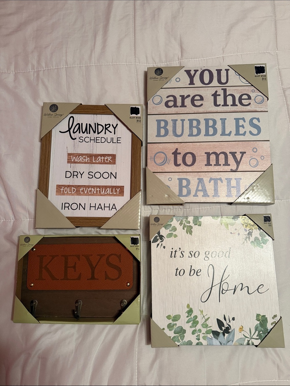 Set of Four Decorative Wall Signs *NEW*